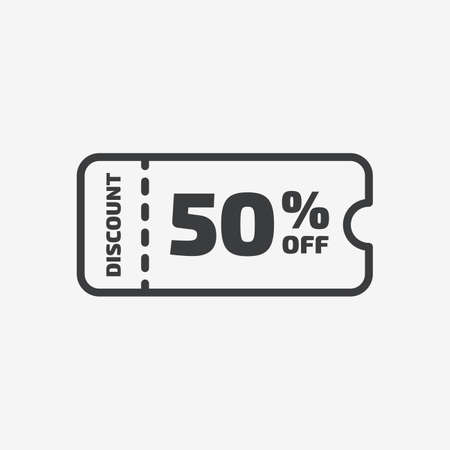 Coupon Offer Flat Design Iconのイラスト素材