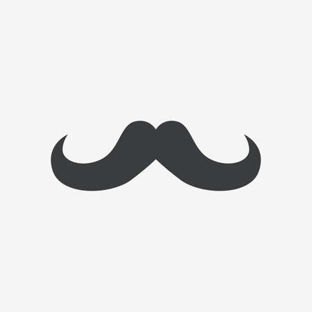 Mustache Retro Flat Design Iconのイラスト素材