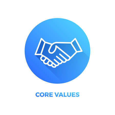 Company Core Values Commitment Concept Color Iconのイラスト素材