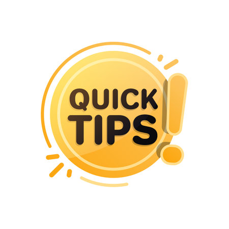 Quick Tips Idea Vector Label