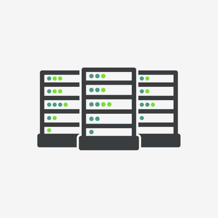 Server Computing Flat Vector Iconのイラスト素材