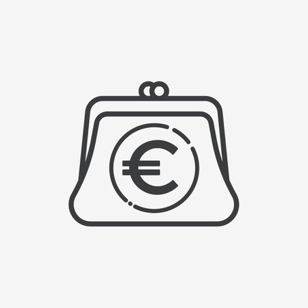 Coin Purse Flat Vector Iconのイラスト素材