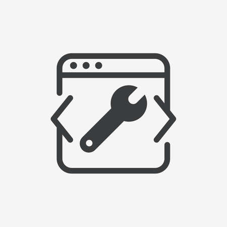 Support Fix OS Window Flat Vector Iconのイラスト素材