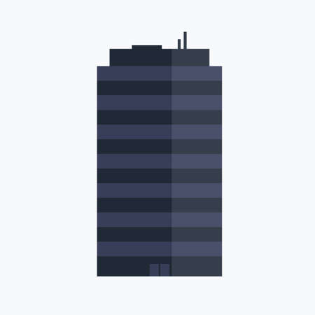 Building Office Skyline Colored Vector Iconのイラスト素材