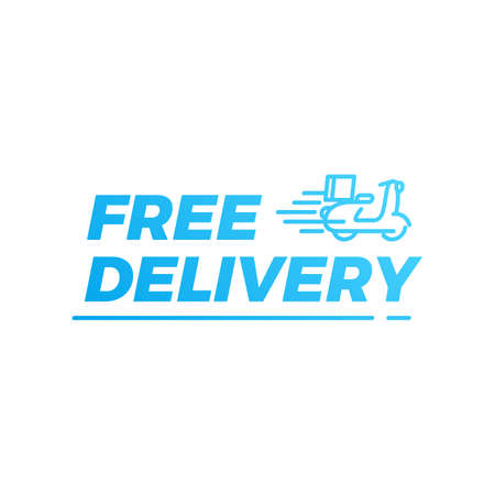 Free Delivery Scooter Vector Iconのイラスト素材