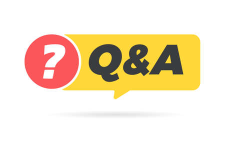 Questions and Answers Bubbles Flat Vector Iconのイラスト素材