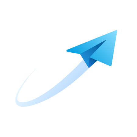 Mail Paper Plane Flat Design Iconのイラスト素材