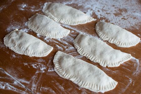 Pasties with meat の写真素材