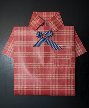 Gift wrapping as a shirt の写真素材