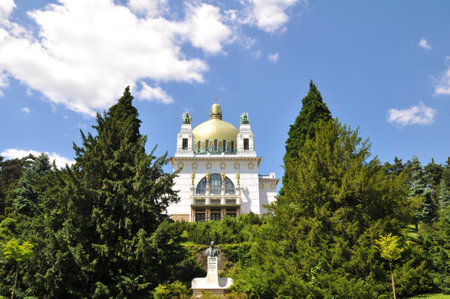 Otto Wagner Church in Vienna, Austriaのeditorial素材