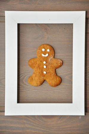 Traditional Christmas gingerbread man cookies
