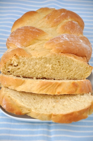 A loaf of challah bread for easter
