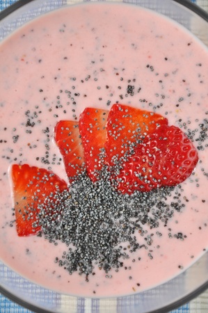 Strawberry yogurtの写真素材