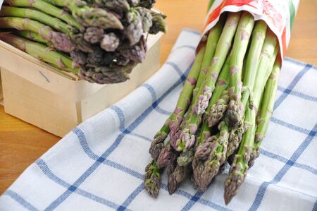 Fresh green Asparagus bundleの写真素材