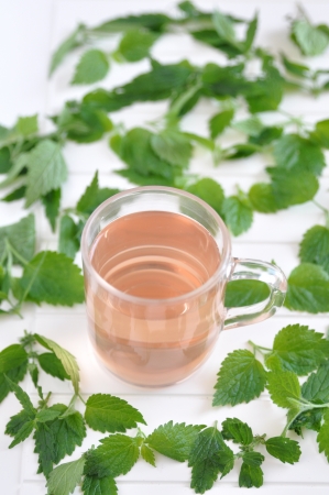 Cup of herbal tea の写真素材
