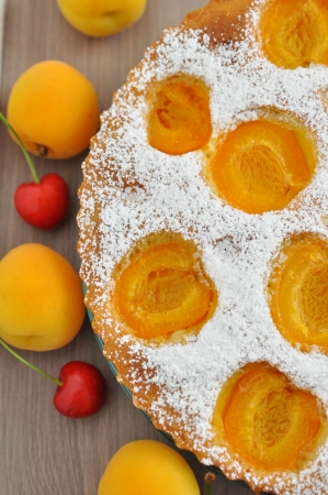 Apricot and Cherry Cakeの写真素材
