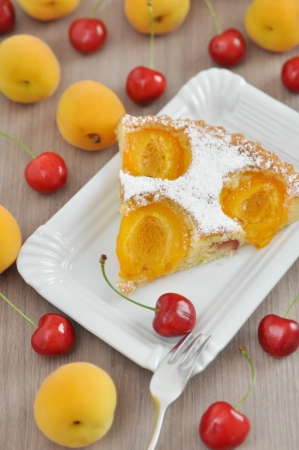 Apricot and Cherry Cakeの写真素材