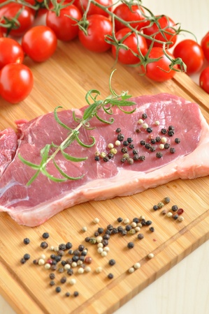 Raw Rump Steakの写真素材