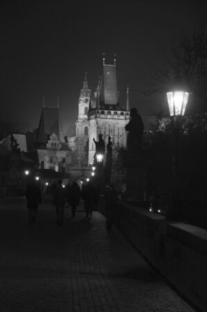 Charles Bridge in Prague, Czech Republic, Eastern Europe の写真素材