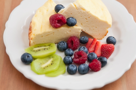 Cheesecake with fresh fruitの写真素材