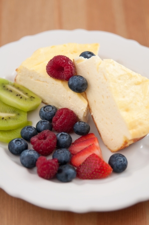 Cheesecake with fresh fruitの写真素材