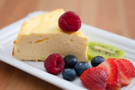 Cheesecake with fresh fruitの写真素材