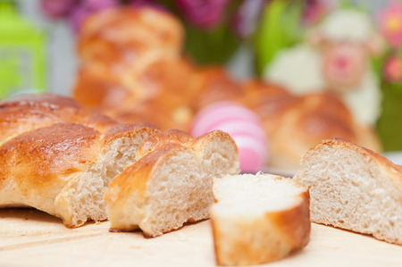 Sweet braided easter Bread