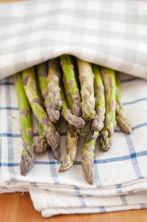 Bunch of fresh asparagus の写真素材