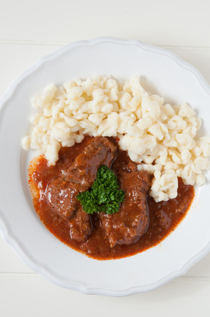 Goulash with dumplingsの写真素材