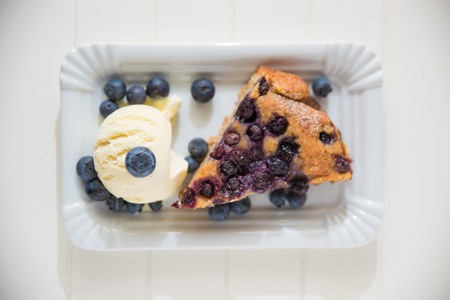 Almond Blueberry Cakeの写真素材