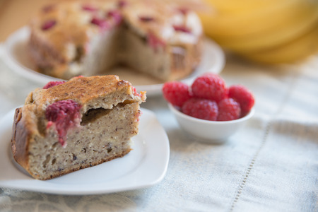 Raspberry Banana Cakeの写真素材