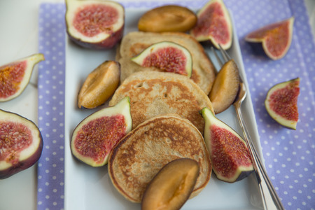 Plum Pancakesの写真素材