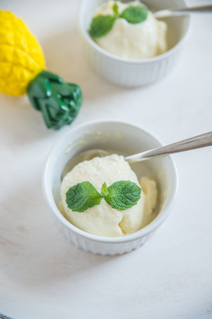 Pineapple ice creamの写真素材