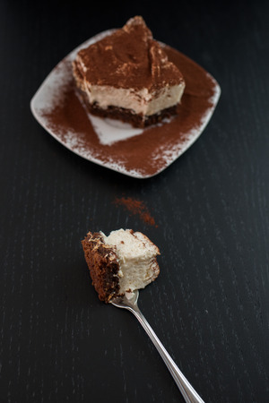 Chocolate meringue browniesの写真素材