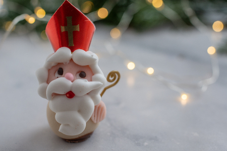 Christmas marzipan figuresの写真素材