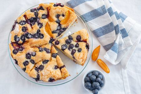 Blueberry apricot cake
