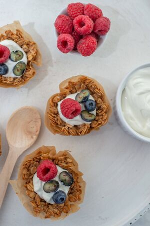 Healthy granola cups