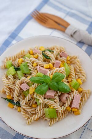 Pasta saladの写真素材