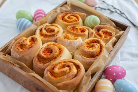 Easter Cinnamon Rollsの写真素材