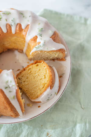 Traditional vanilla pound cake