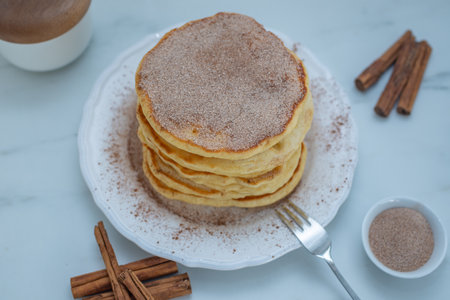 Cinnamon pancakes for breakfast