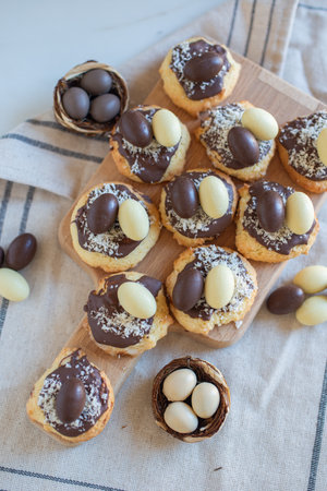 Easter nest sugar cookies
