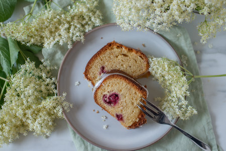 elderflower bundt cakeの写真素材