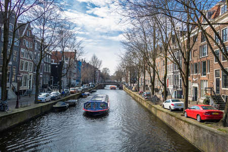 iconic river of amsterdamのeditorial素材