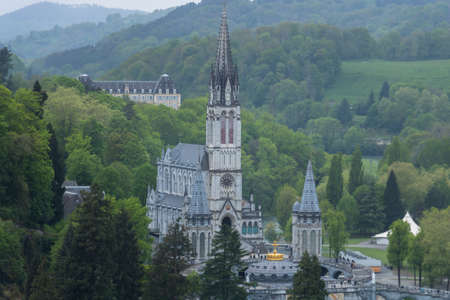 park in lourdes, france.のeditorial素材