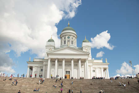 the white church in Helsinki, Finland.のeditorial素材