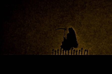 Black death on a dark background of the peakの写真素材