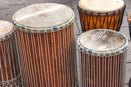 A few African djembe drumsの写真素材