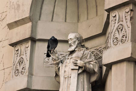 a monument in the city churchの写真素材