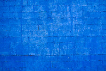 Concrete block wall texture painted blue